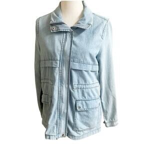 Ashley Vintage Charm Chambray Women’s Barn Jacket Lightweight Size M Western